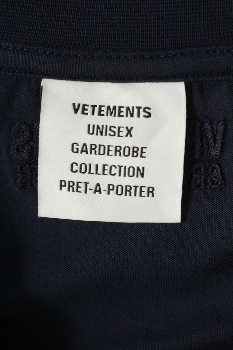 VETEMENTS 25AW Cof VAMPIRE CULT Oversized Tee Navy Size XS