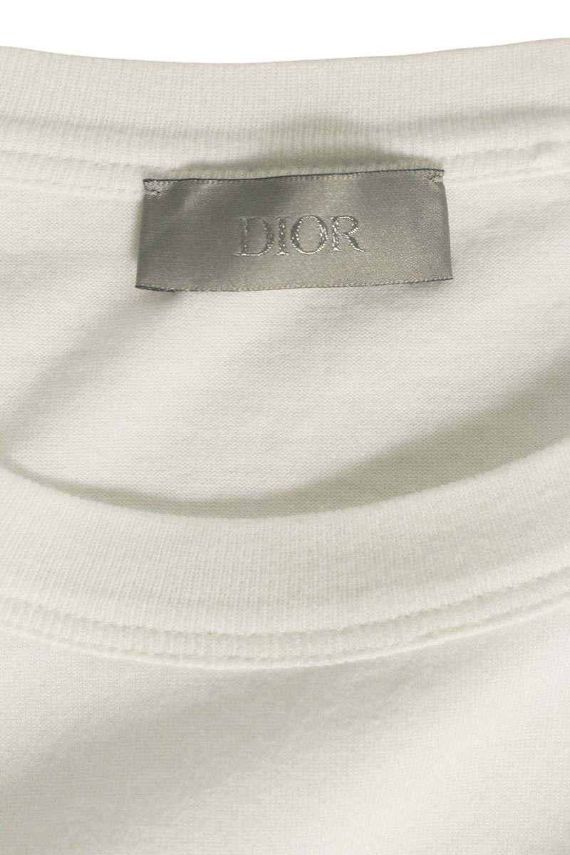 DIOR CD Icon Embroidery Tee White Size L