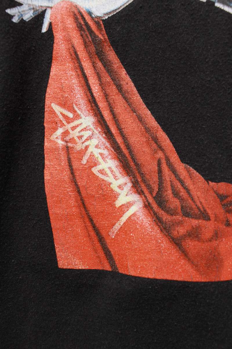 STUSSY HAJIME SORAYAMA Print T-Shirt Black Cotton Size L