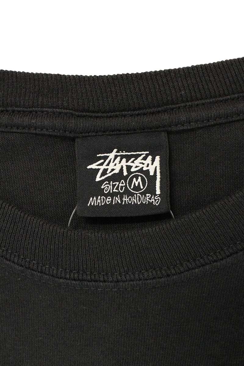 STUSSY 25SS LOW TIDE PIG DYED TEE Black Cotton Size M