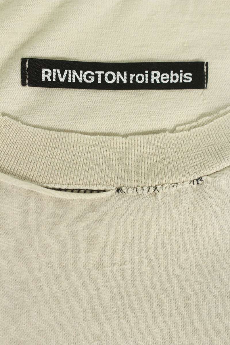 RRR-123 Gray Distressed FOUDING NARRATIVE TEE 25SS Size L