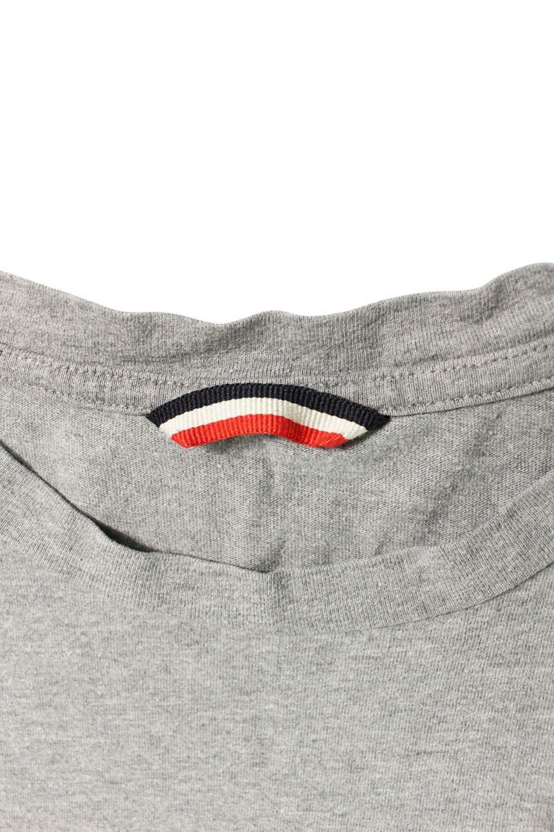 MONCLER Dot Logo T-Shirt Gray Cotton Size XXL