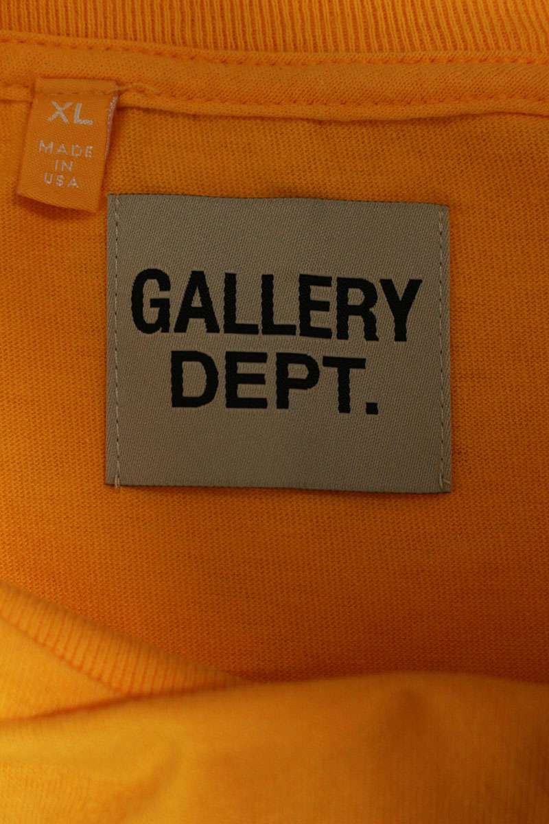Gallery Dept. Logo Print T-Shirt Orange Size XL