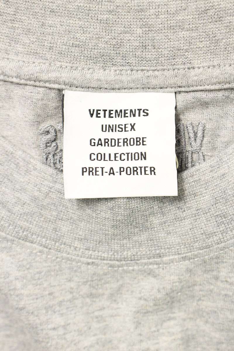 Vetements 25AW Print T-Shirt Gray Size M