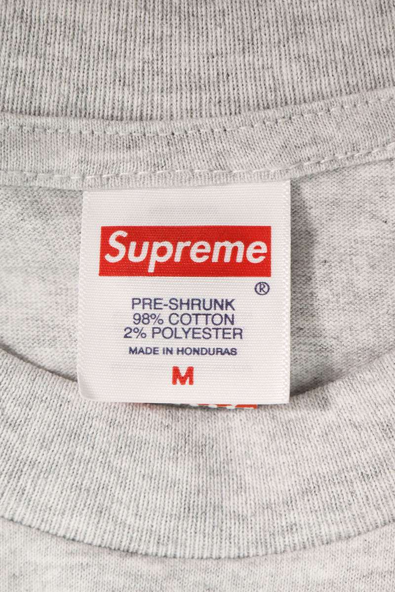 SUPREME 25AW Stick Tee Gray Size M