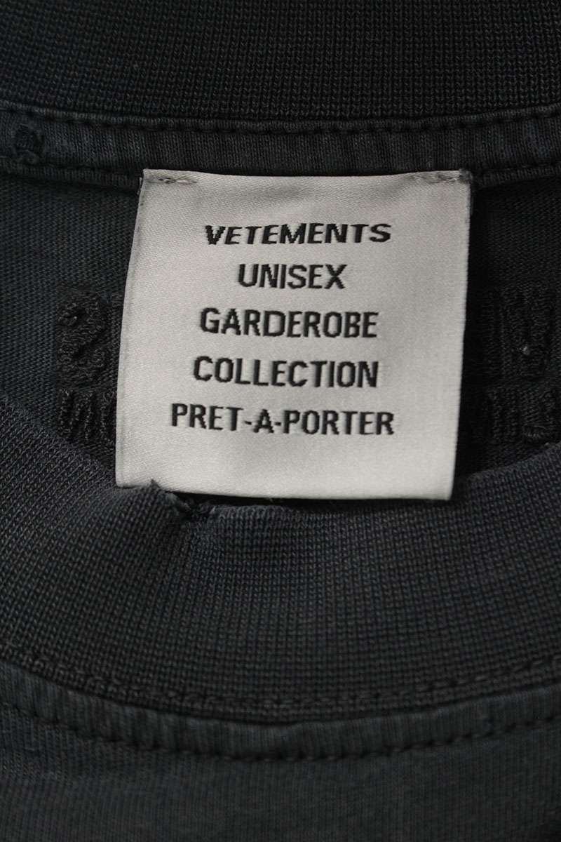 Vetements 23SS Hello my name is Print T-Shirt Gray Size S