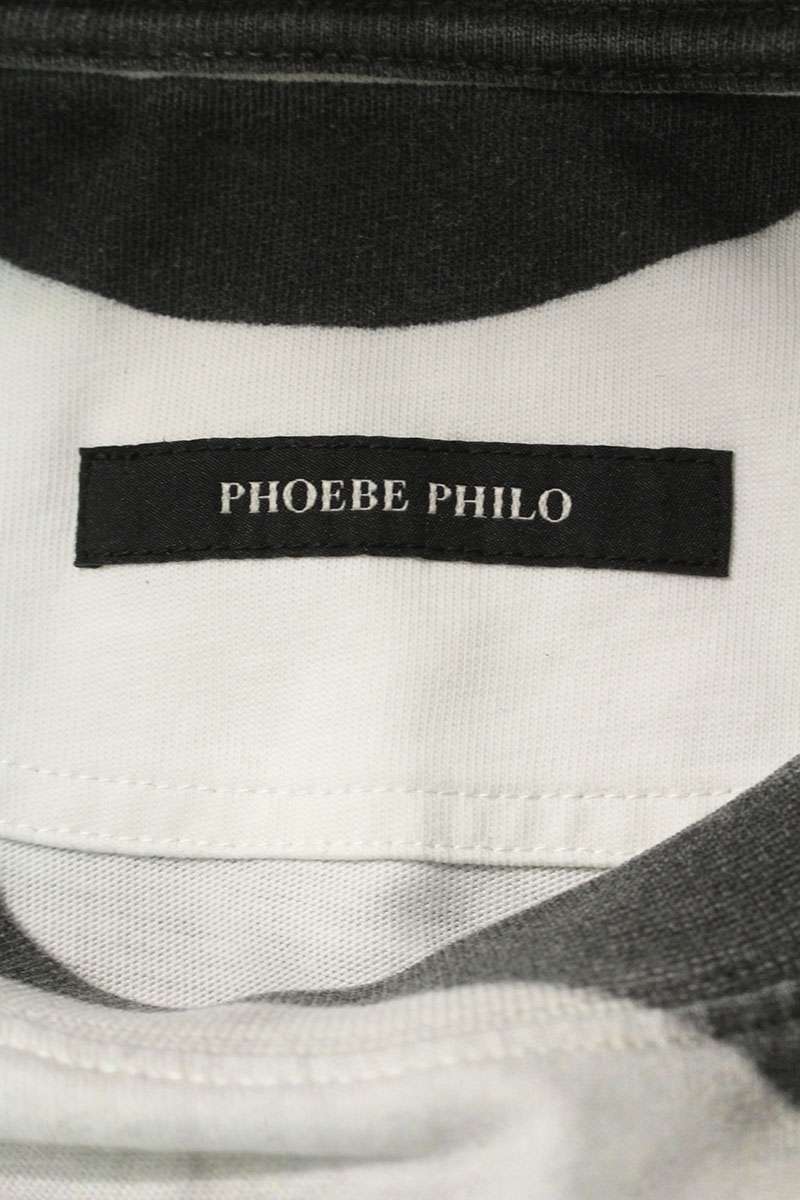PHOEBE PHILO 25SS Graphic Print T-Shirt Black/White Size L