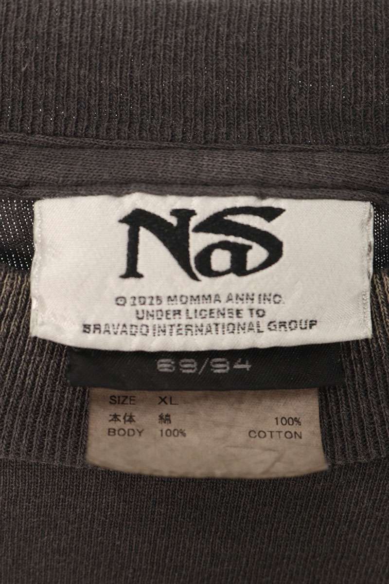 SAINT MICHAEL Vintage Nas Print Tee Black Size XL