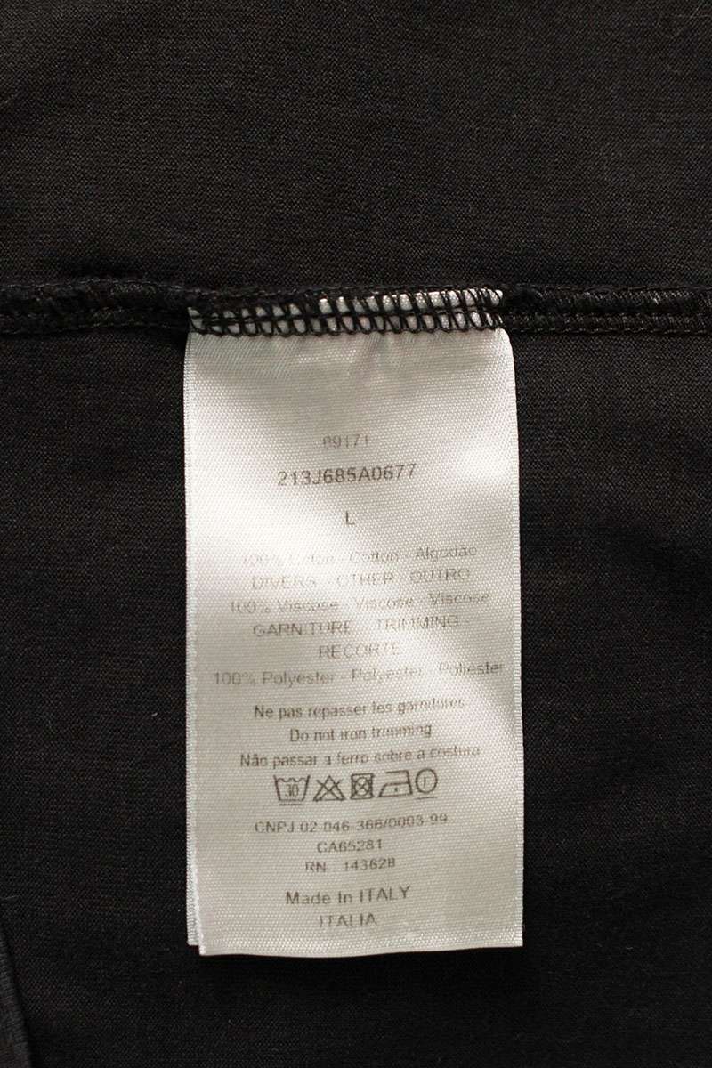 DIOR 22SS Heart Logo Embroidered T-shirt Black Size L
