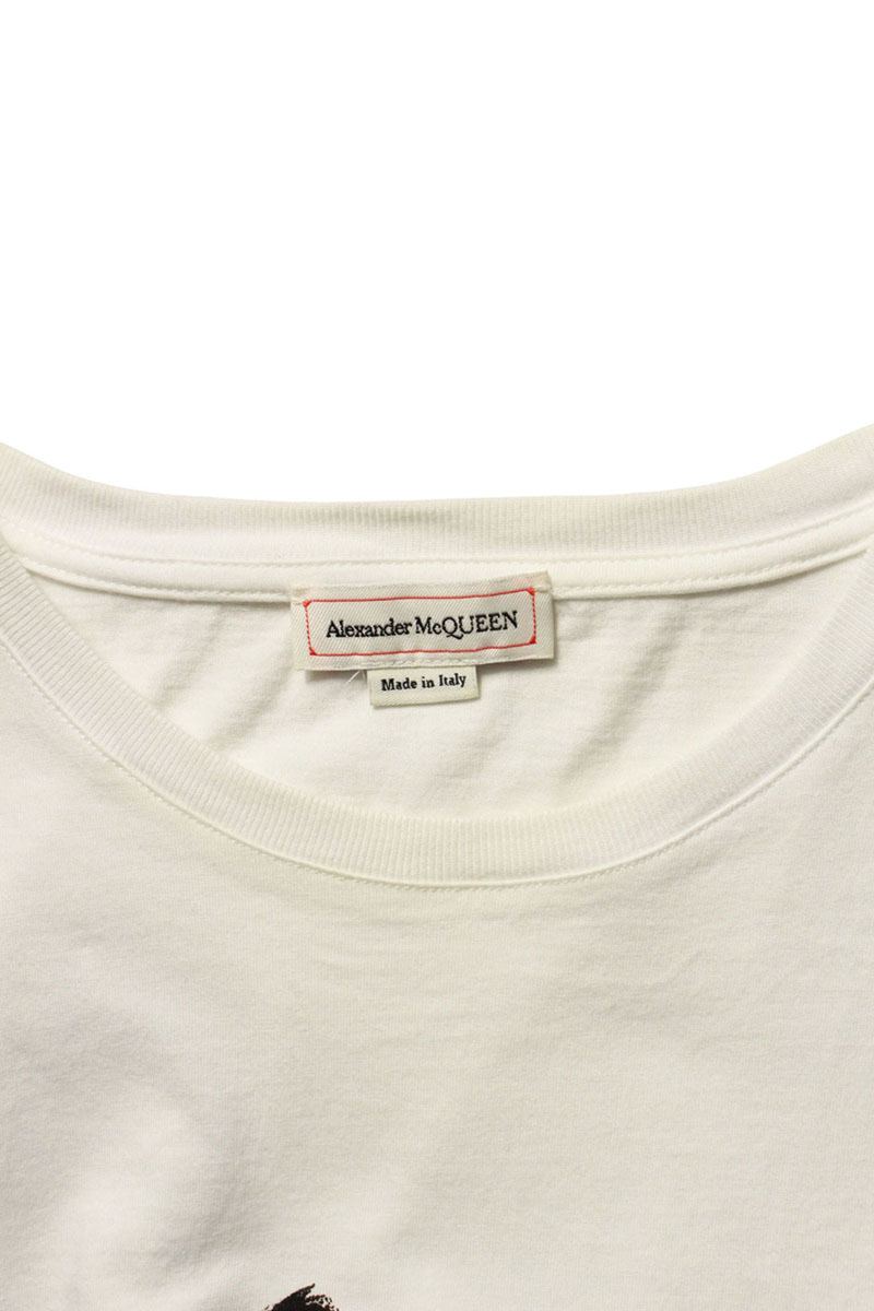 Alexander McQUEEN Logo Print T-Shirt White Size L