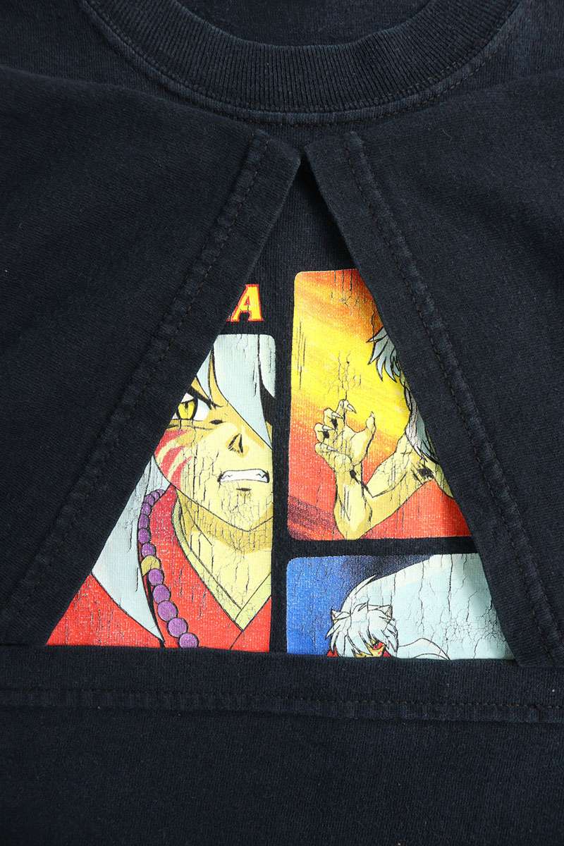 VINTAGE Character Print T-Shirt Black Size XL