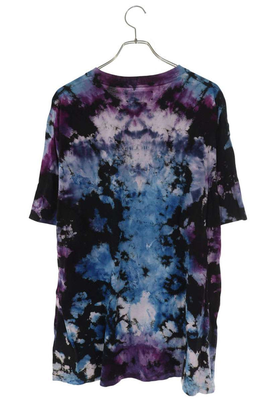 Amiri Tie Dye Logo Print T-Shirt Black x Blue x Purple Size XL