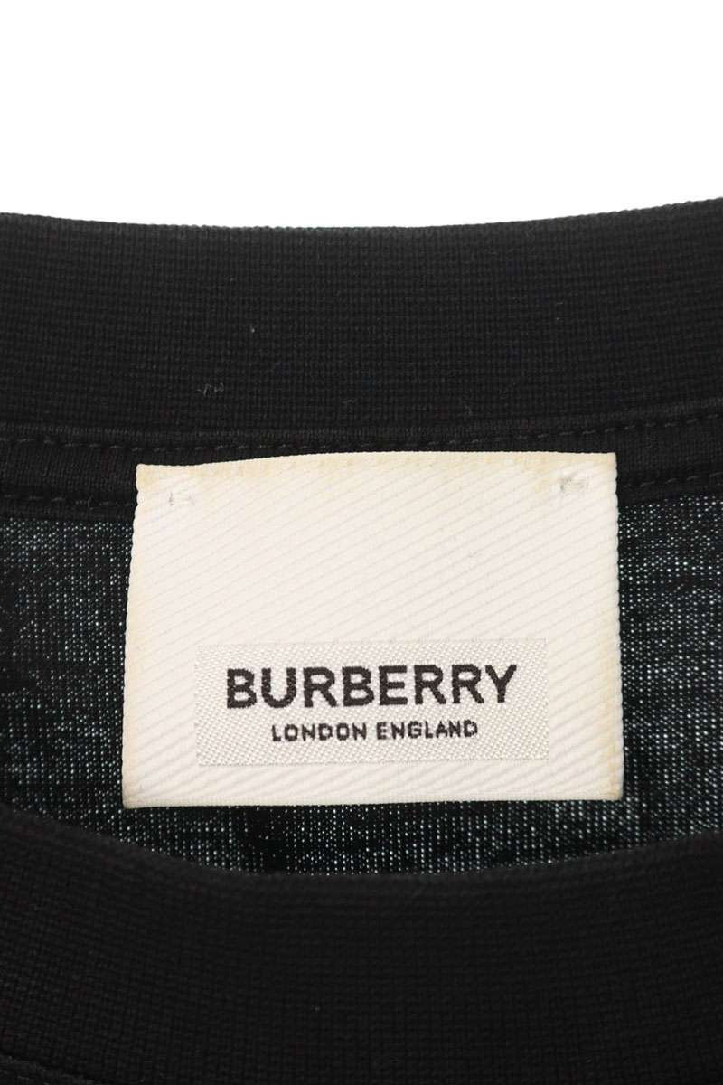 Burberry Logo Print Cotton T-shirt Black Size XS