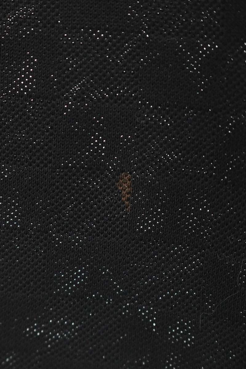 LOUISVUITTON 25SS Logo Embroidered Damier Tee Black Size XS