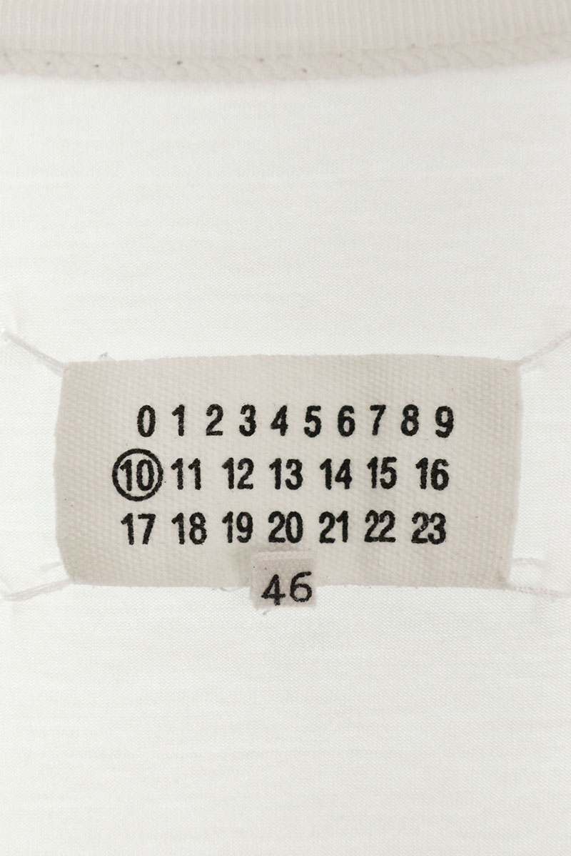 Maison Margiela Logo Embroidered T-Shirt White Size 46