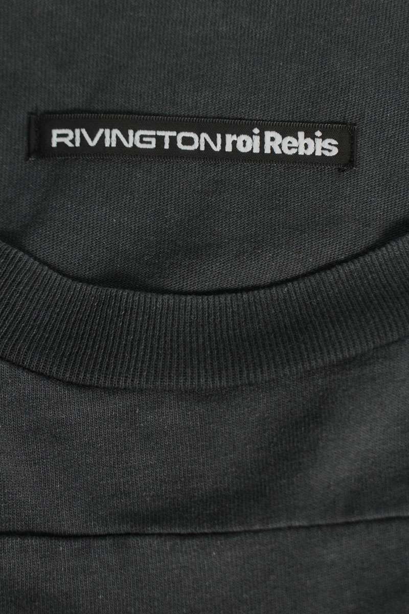 RRR-123 Meta Quad Graphic Print Tee Black Grey Cotton Size L