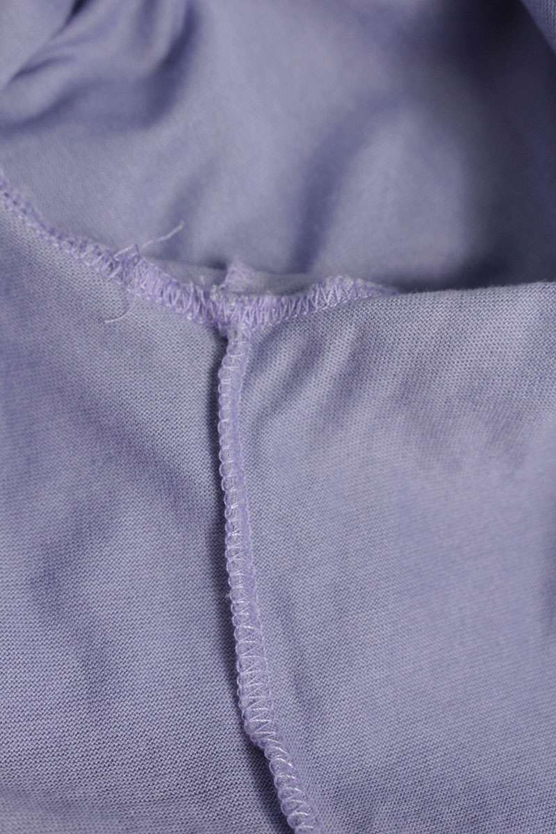 Hermes Embroidered Cotton T-Shirt Purple Size L