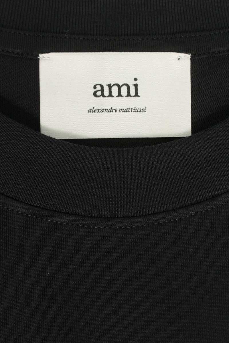 AMI 26SS Embroidered Long Sleeve T-Shirt Black Size XL