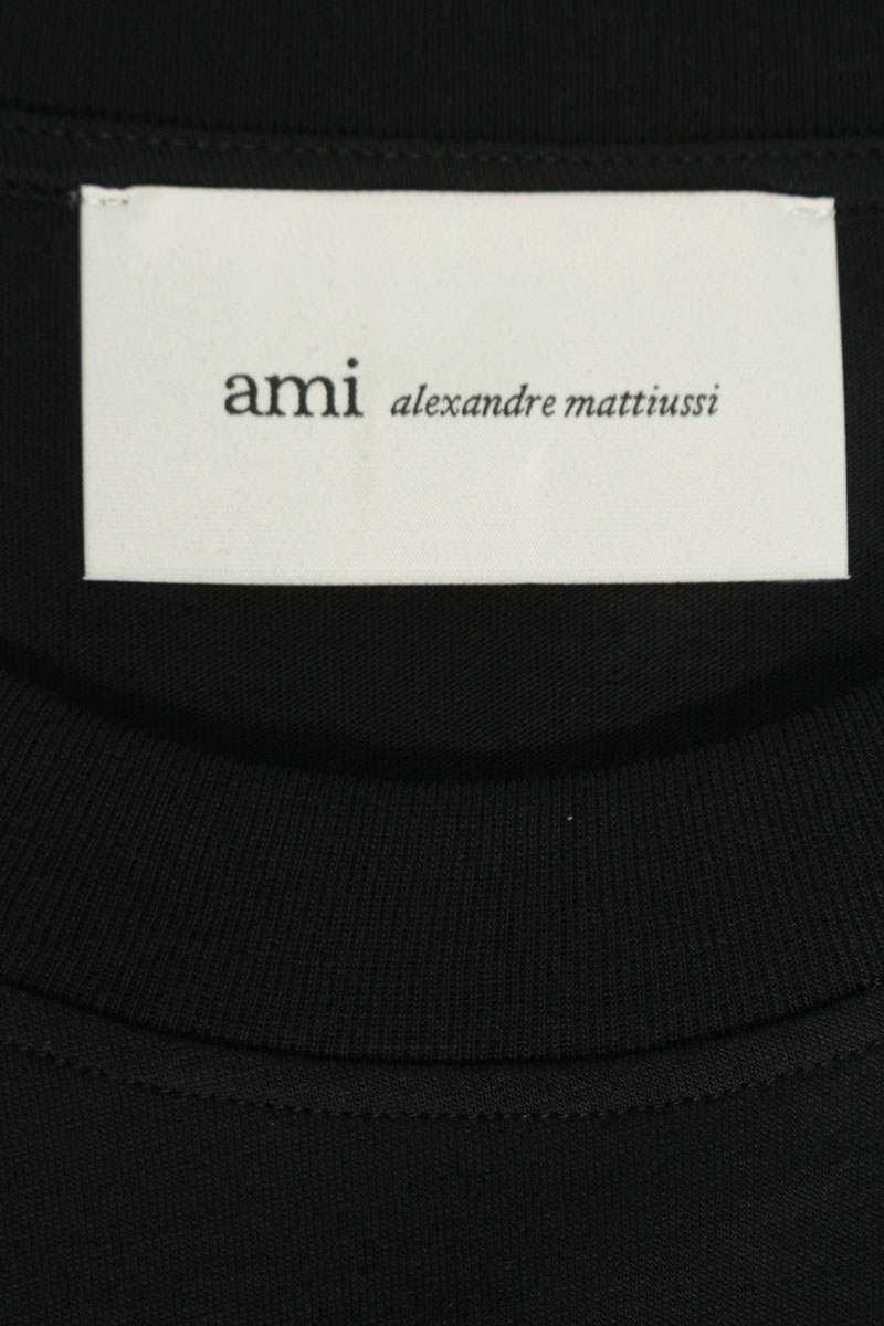 AMI 26SS Embroidered Long Sleeve T-Shirt Black Size XXL