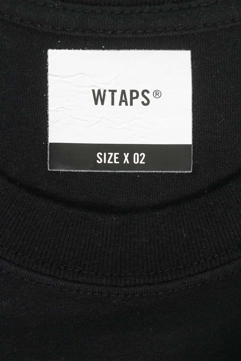 WTAPS MON Tee Black Cotton Back Print T-Shirt Size M