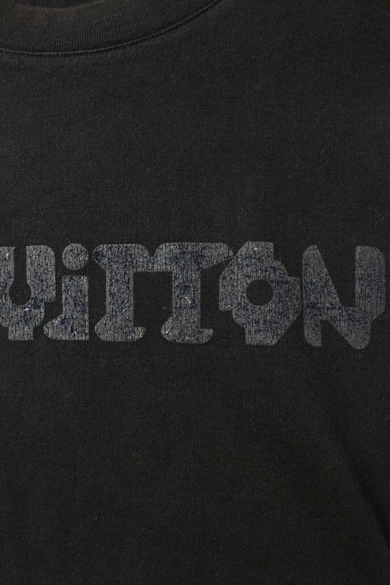 Louis Vuitton Logo Print T-Shirt Black Size M