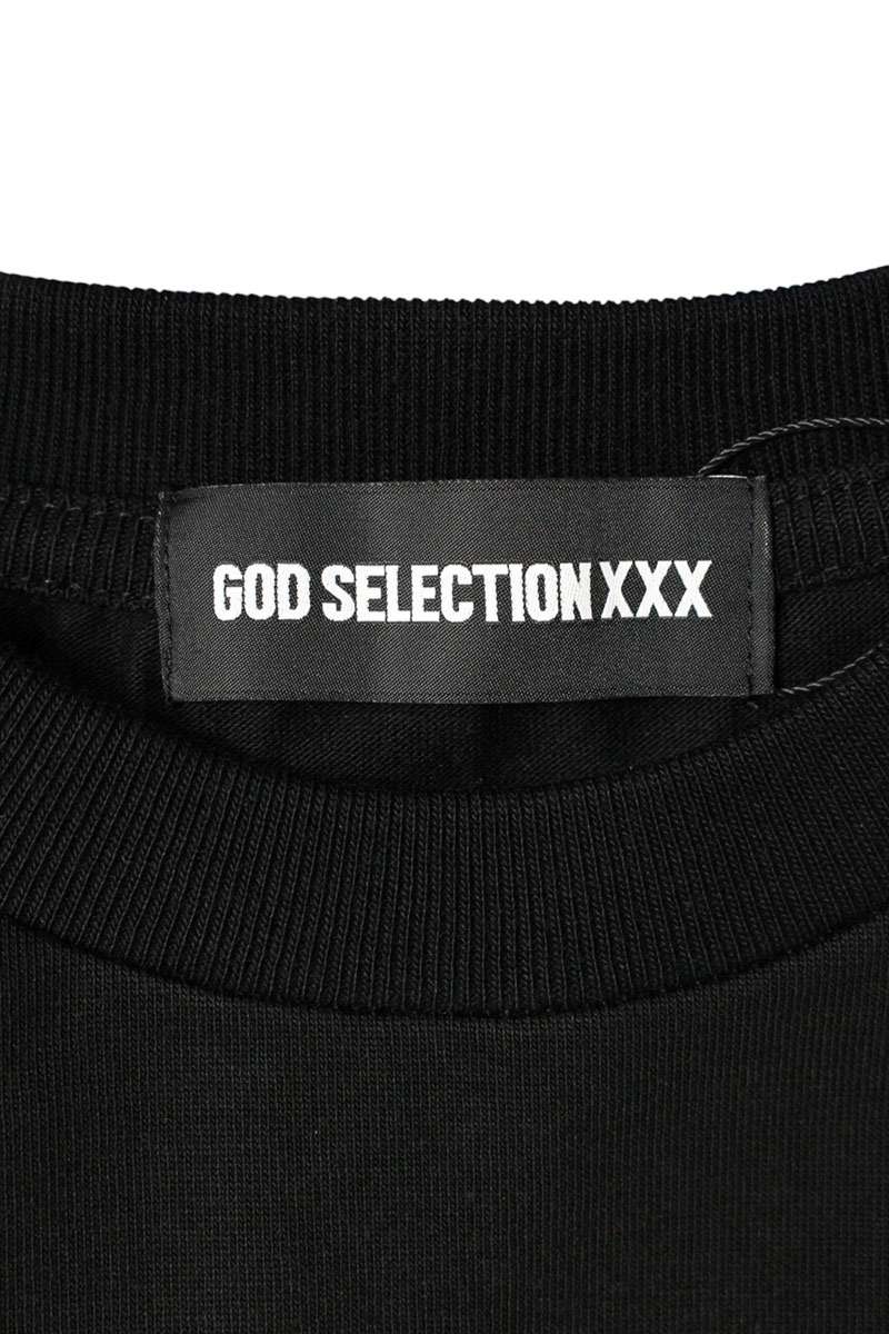 GOD SELECTION XXX Logo Print Cotton T-Shirt Black Size M