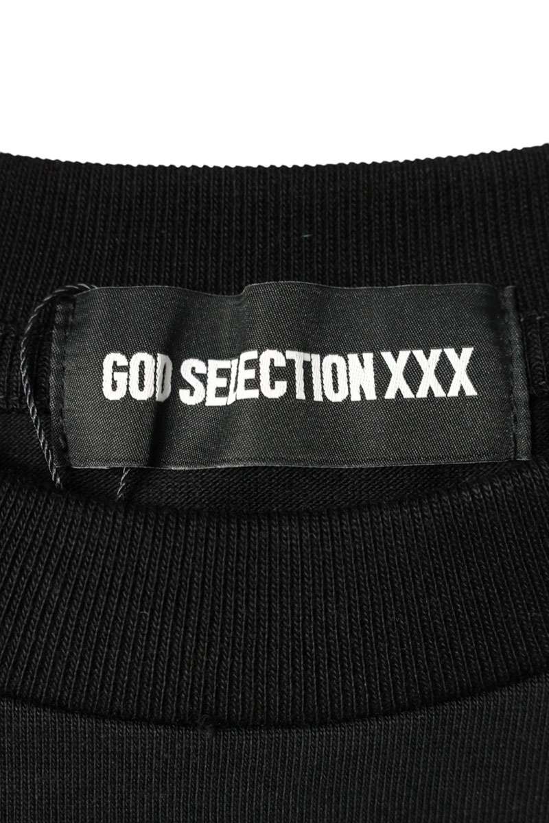 GOD SELECTION XXX Black Logo Print Cotton T-shirt Size M