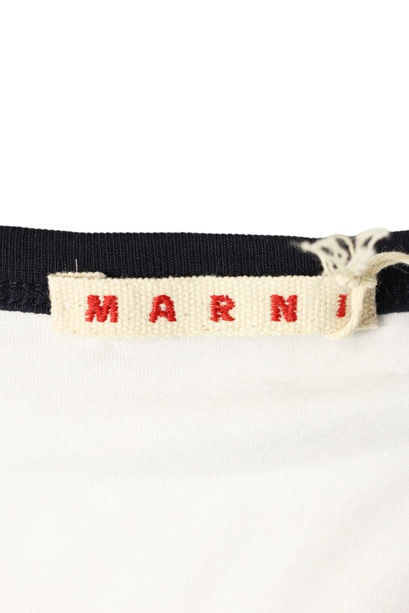 Marni HUMU0198MP Flock Print T-shirt White Size M