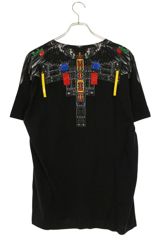 MARCELO BURLON Feather Design Long Sleeve Tee Black Size S