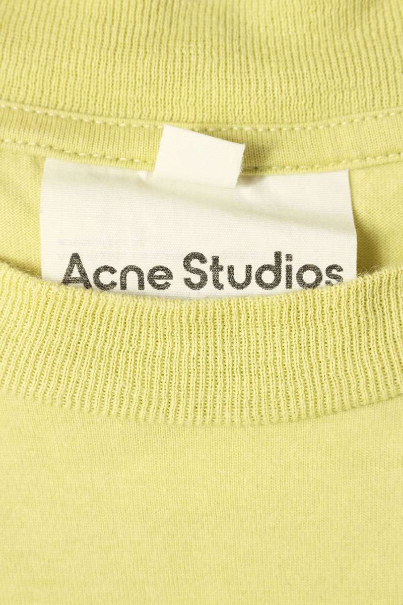 Acne Studios Cotton T-Shirt Yellow Size XS