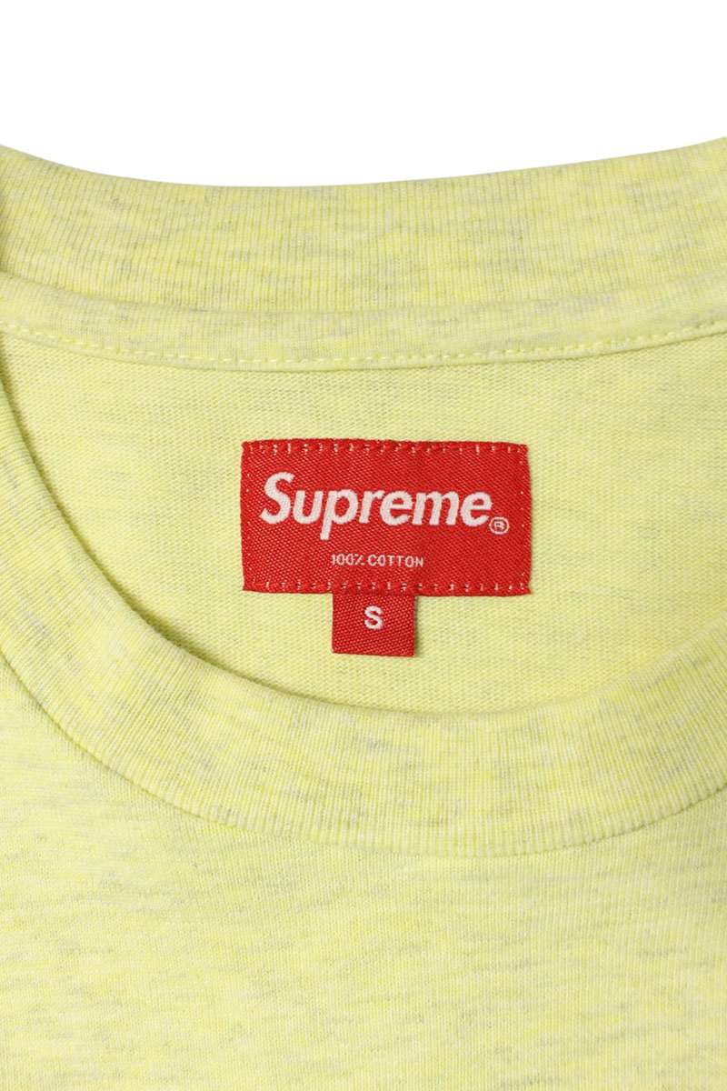 SUPREME Pocket T-Shirt Yellow Size S