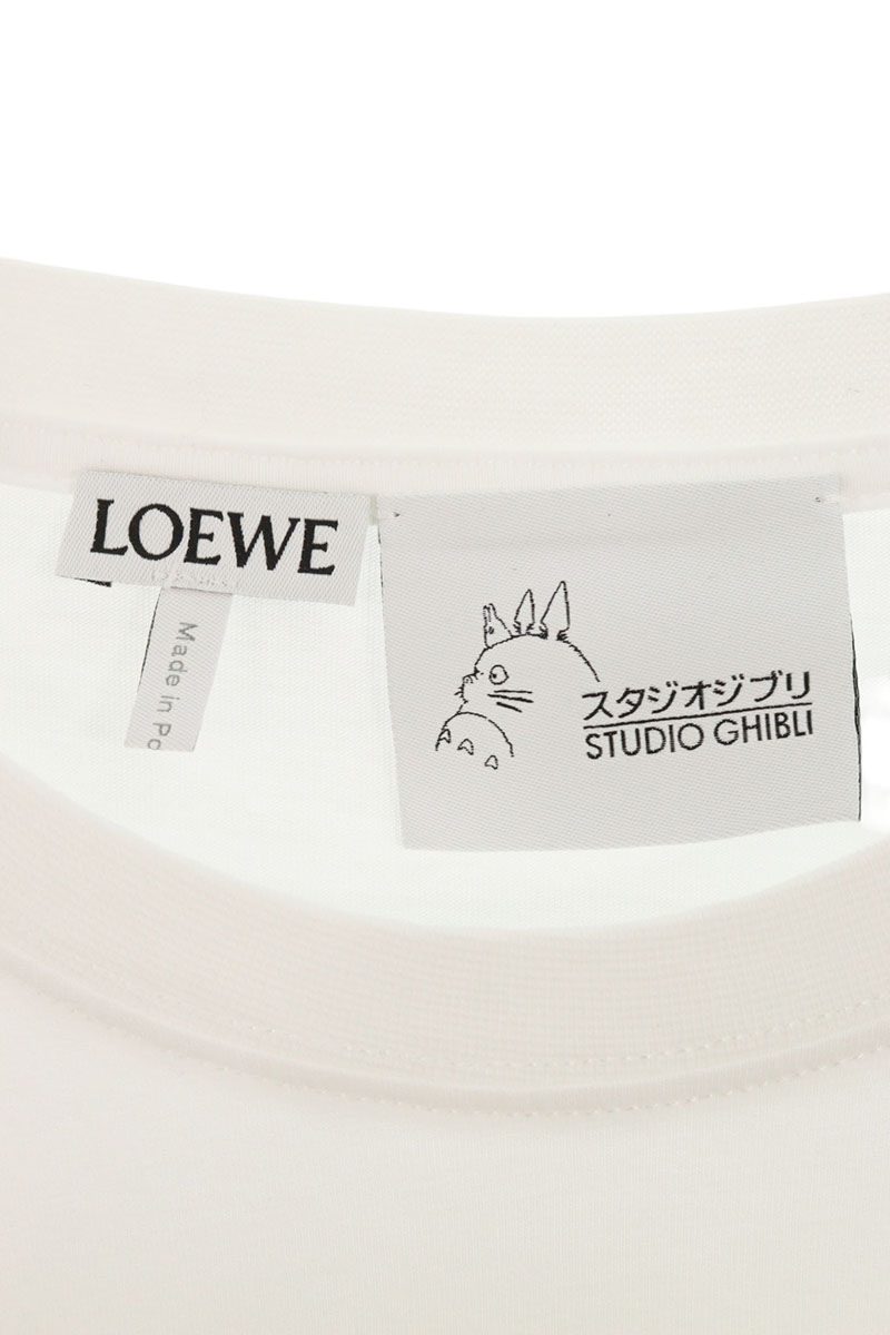 Loewe Print Embroidered T-Shirt White Size S