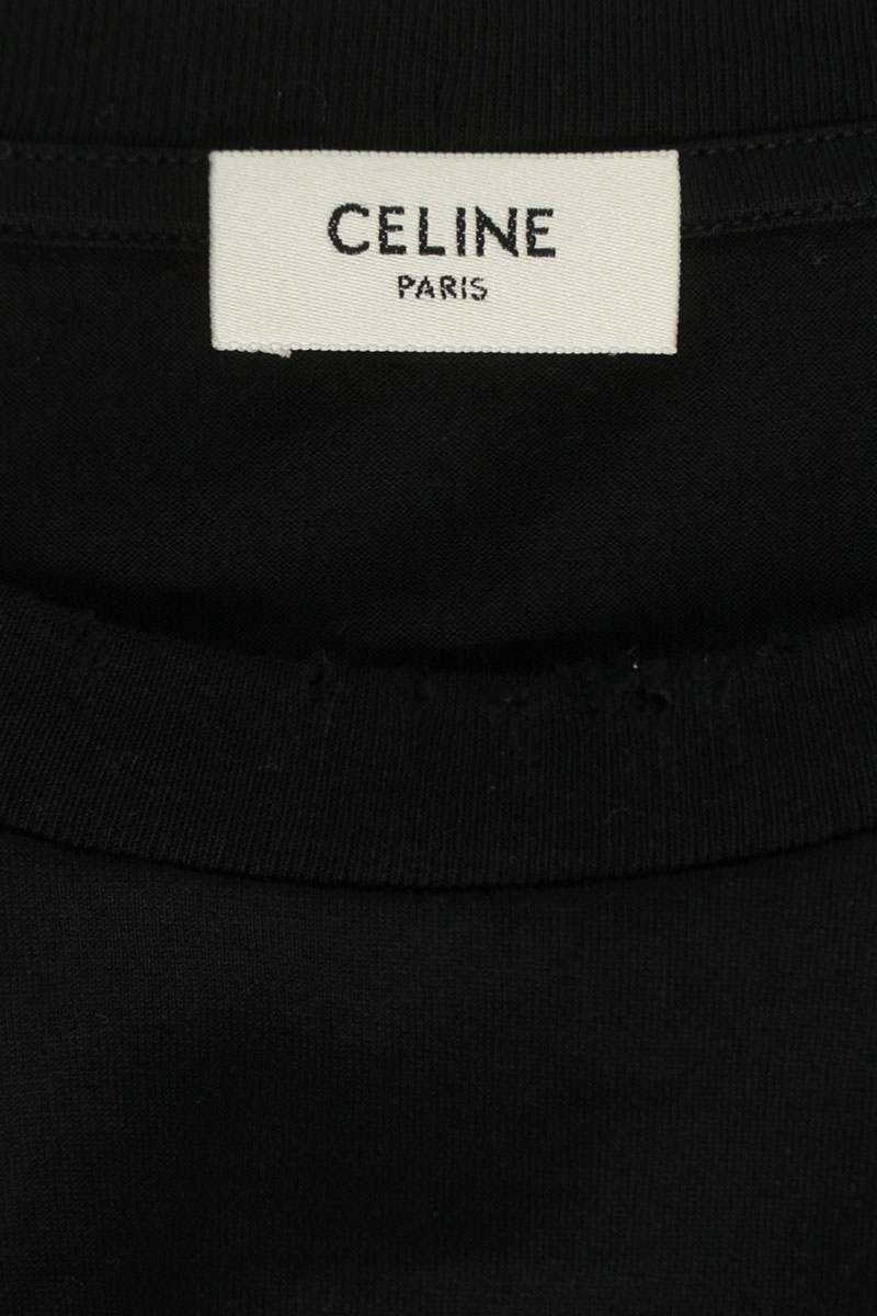 CELINE Lettering Logo Print T-Shirt Black Size L