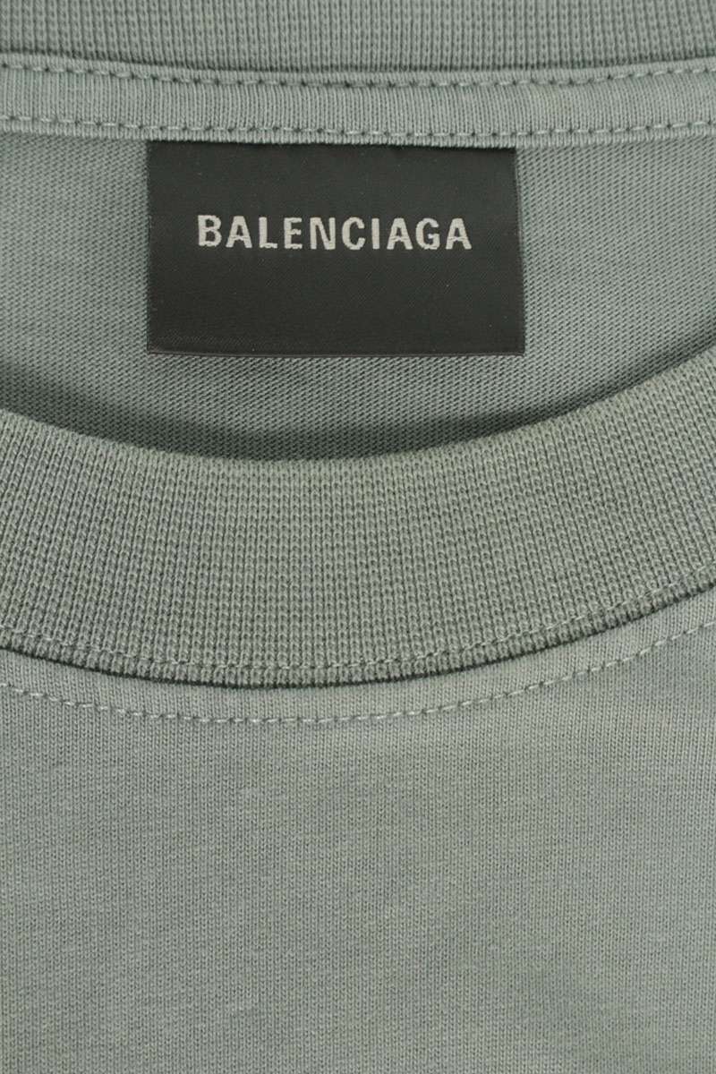Balenciaga Logo Print T-Shirt Green Size XXL
