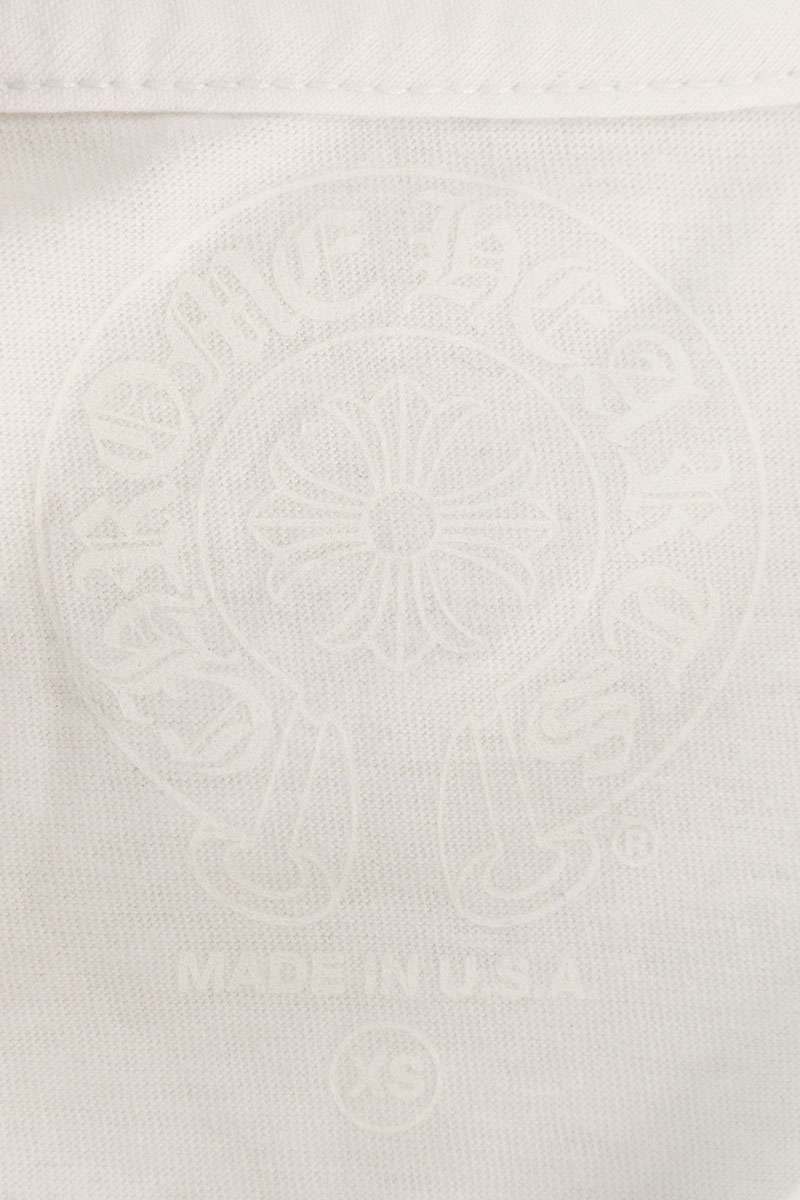 Chrome Hearts Neck Logo Print Tee White/Black Size XS