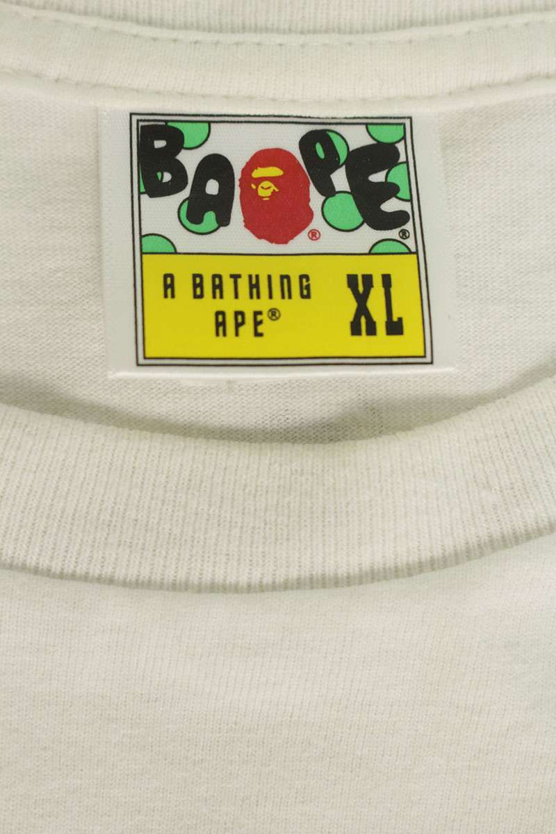 Bape x GOD SELECTION XXX Logo Print T-Shirt White Size XL