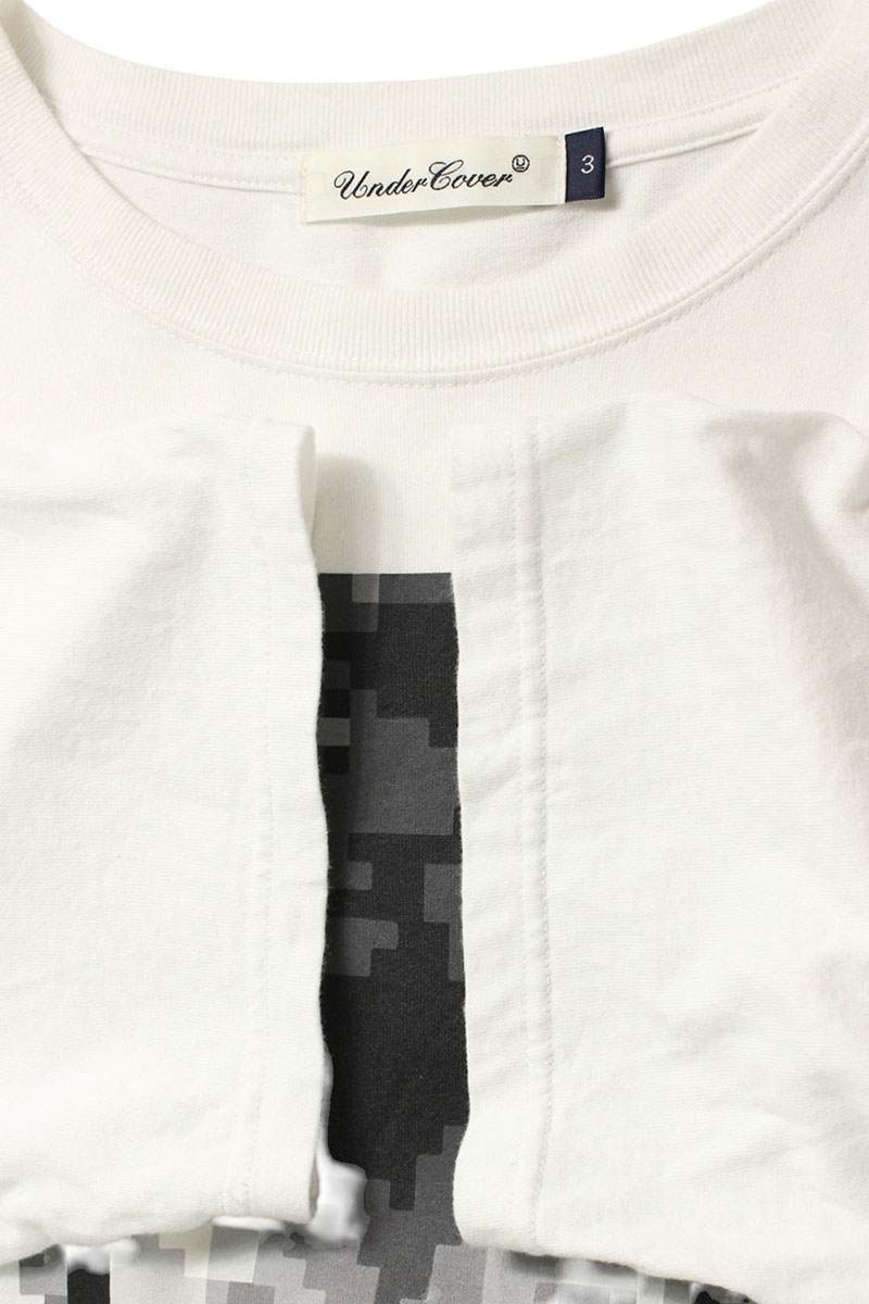 UNDERCOVER 23AW Pixelated Face T-Shirt White Size L