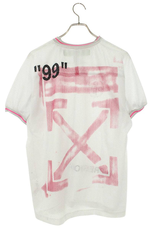 OFF-WHITE Mesh T-Shirt White Size L