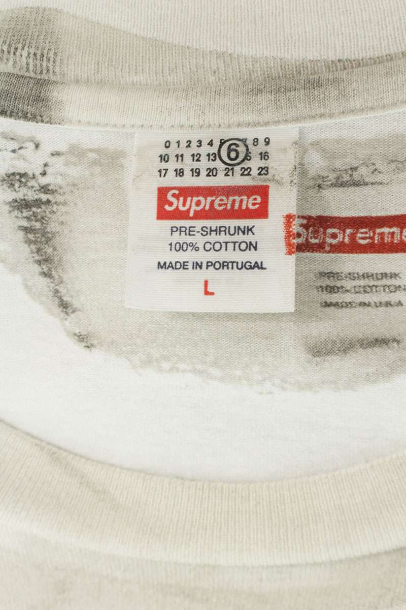SUPREME x MM6 Box Logo Transfer Print Cotton Tee Size L