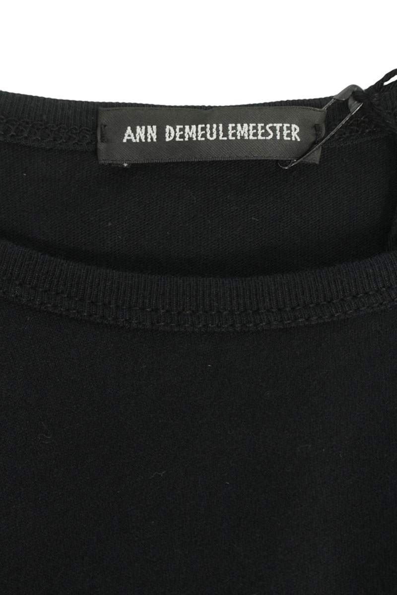 ANN DEMEULEMEESTER Black Front Patchwork Back Print Size S