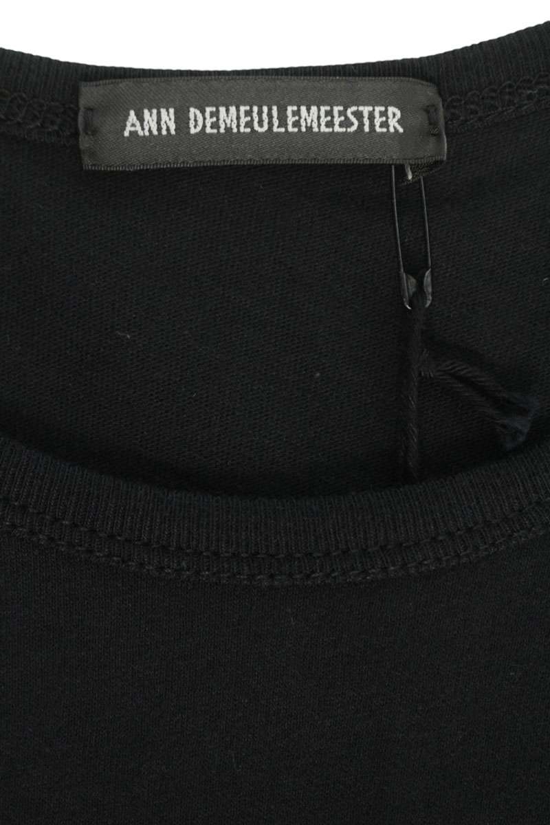 ANN DEMEULEMEESTER Black Front Patchwork Back Print Size XL