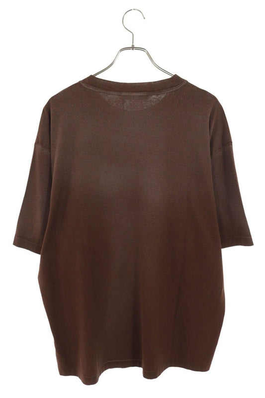 ACNE STUDIOS SS26 Logo Pocket T-Shirt Brown Cotton Size L