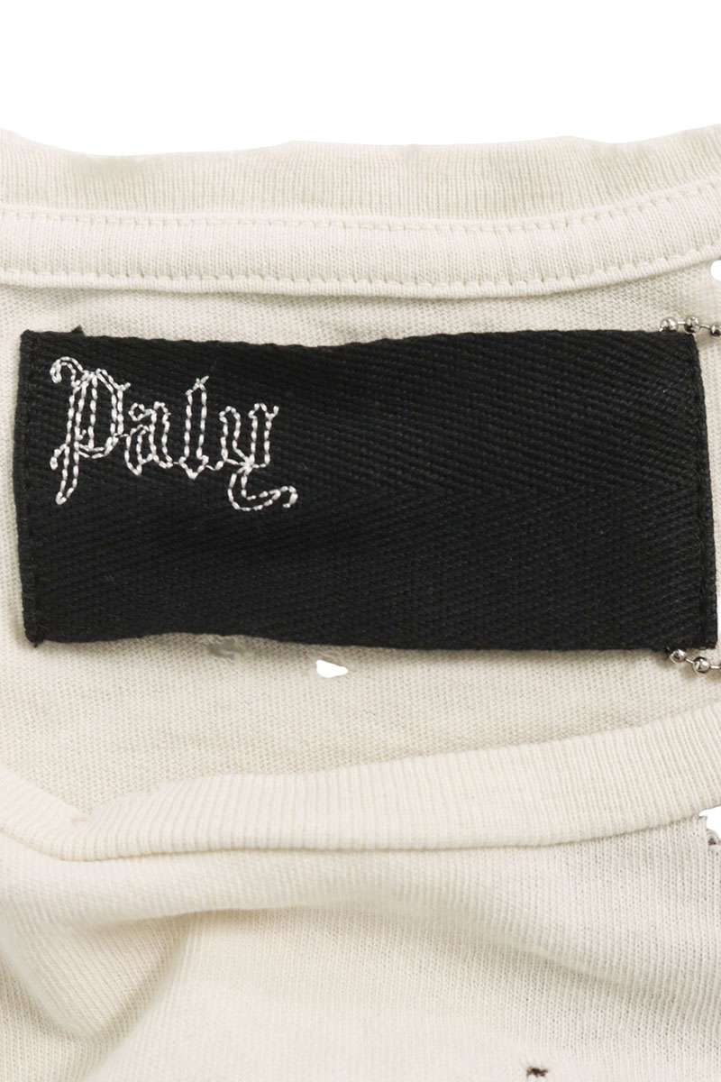 Paly Hollywood SS26 BOUND GLORY TEE Distressed White Size L