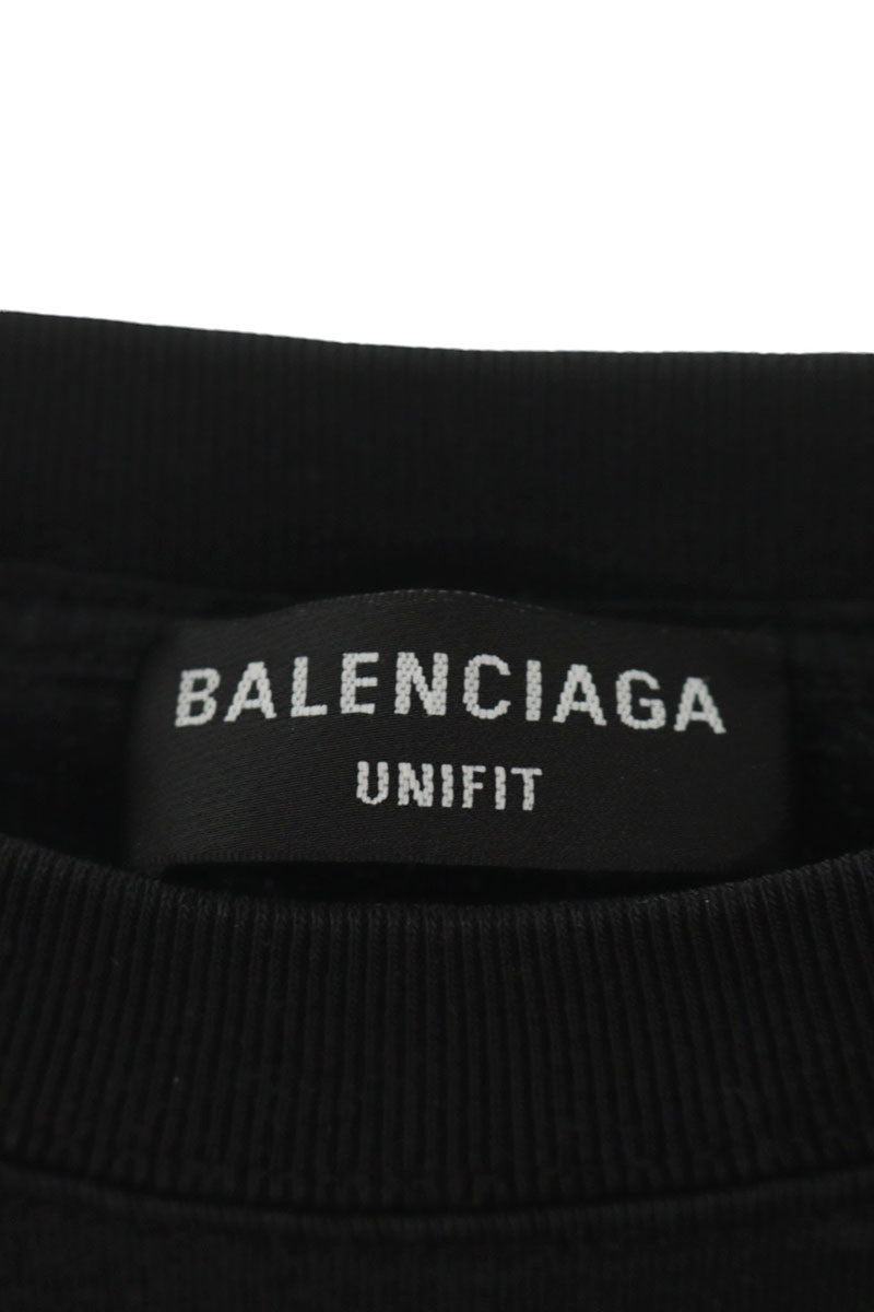 BALENCIAGA Black Oversized Cotton Tee Size XS