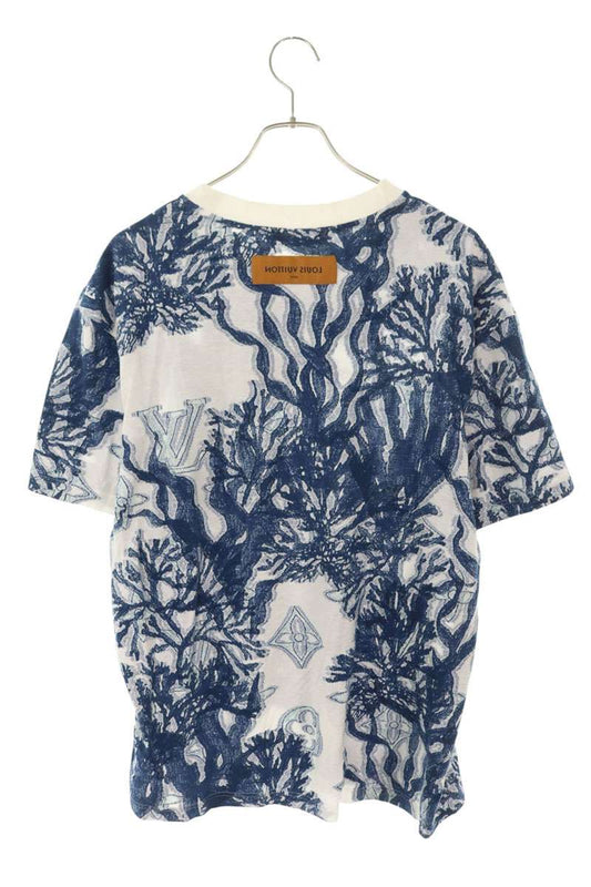 LOUISVUITTON 23AW Graphic Cotton T-Shirt White Navy Size XL