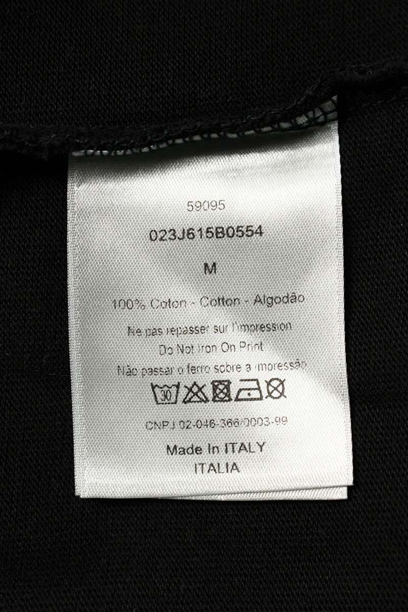 DIOR Double Name Logo Print T-Shirt Black Size M