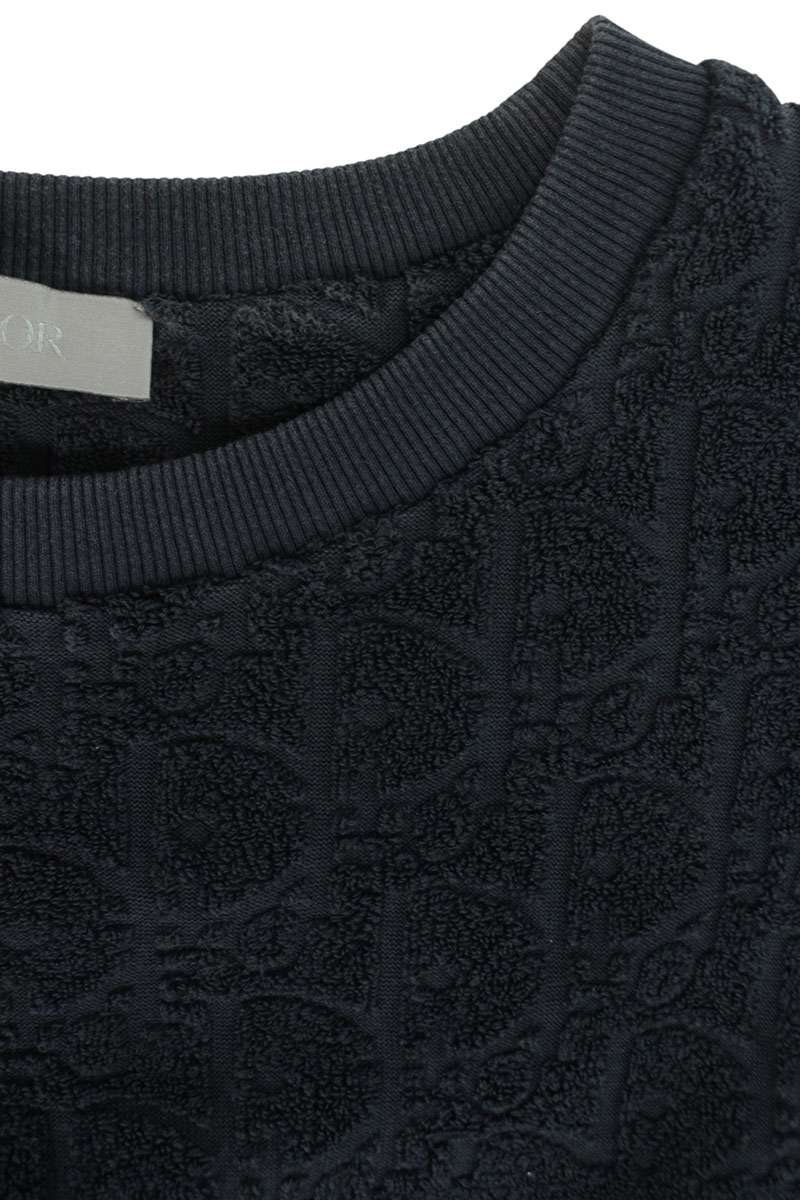 Dior HOMME Terry Cloth Oblique T-Shirt Black Size M