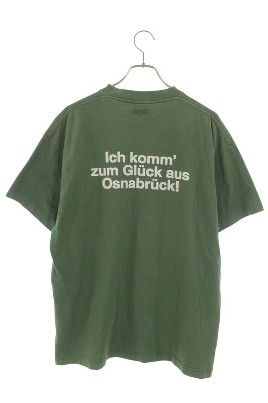 VETEMENTS Front Print T-Shirt Green Size L