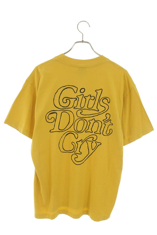 Girls Dont Cry Yellow Cotton Logo Print T-Shirt Size M