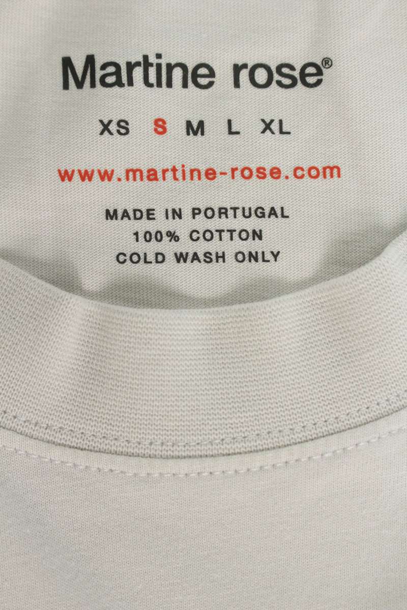 MARTIN ROSE Print Design T-Shirt Gray Cotton Size S